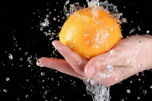 pranje sadja za preprečevanje podkožnih zajedavcev